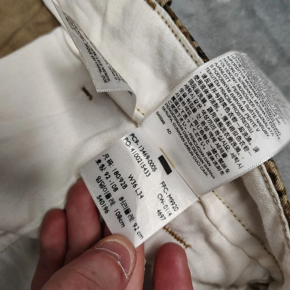 Levis Cargo Pants Men 36x34 Fits 37x34 Camouflage Slim Straight Stretch Military